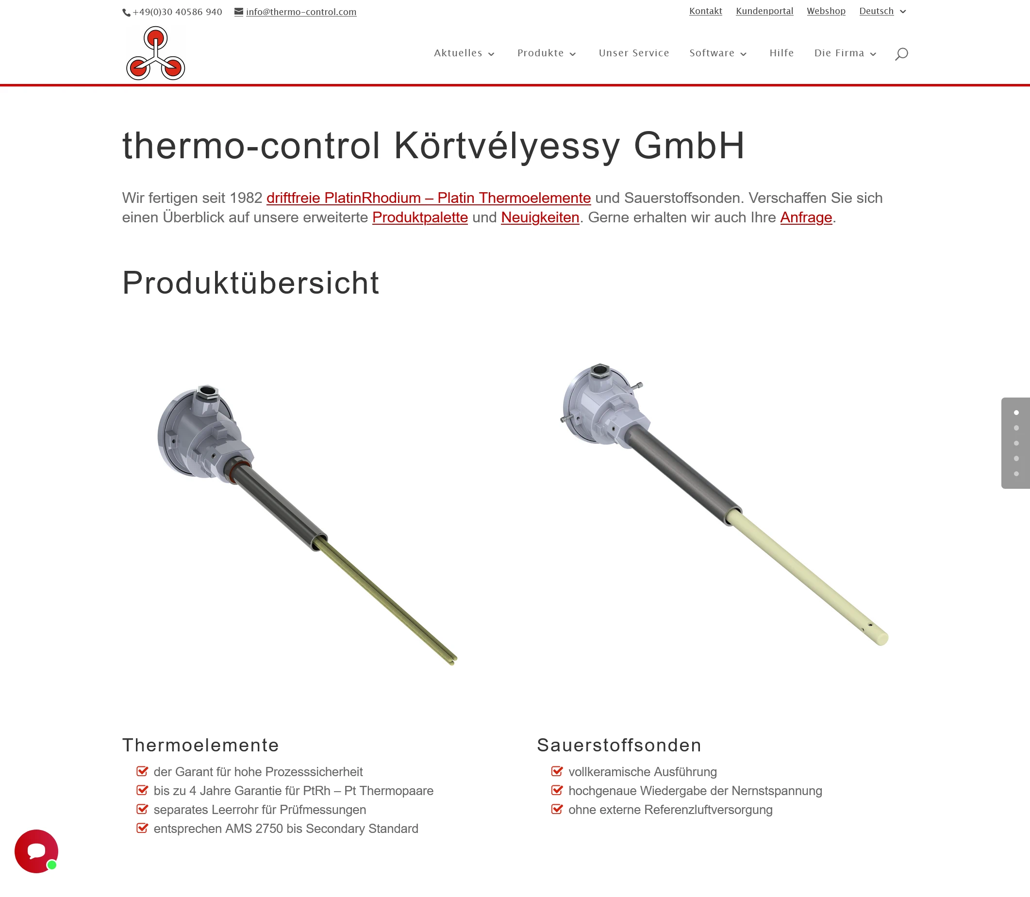 thermo-control Website Screenshot